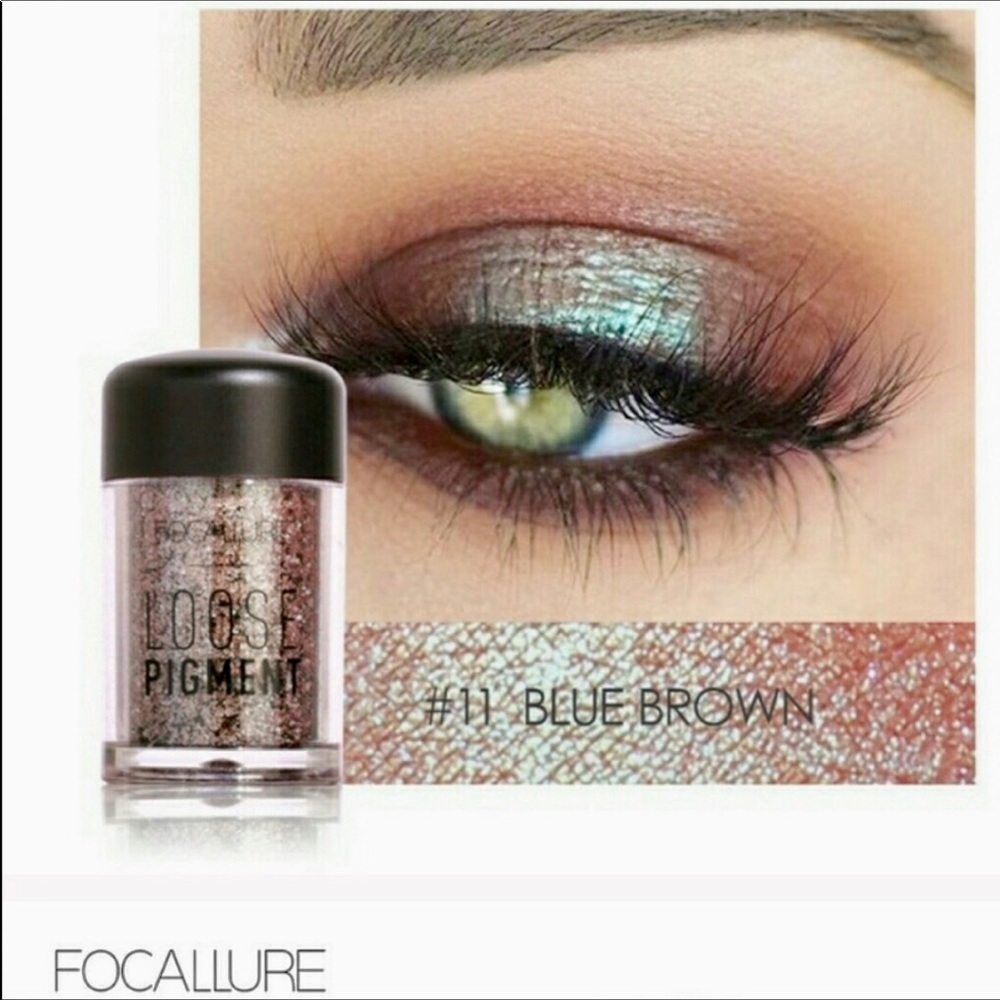 Gifted🌸FOCALLURE BLUE / BROWN LOOSE EYESHADOW - Picture 1 of 1